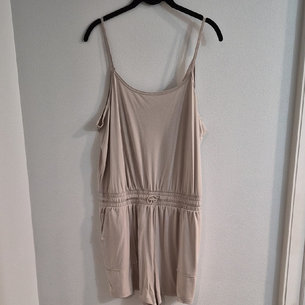 Beige Strappy Romper